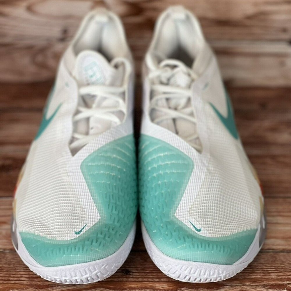 Nike Court React Vapor NXT HC Shoes White Teal Red CV0724-136  Men’s Size 10.5 - Picture 2 of 10